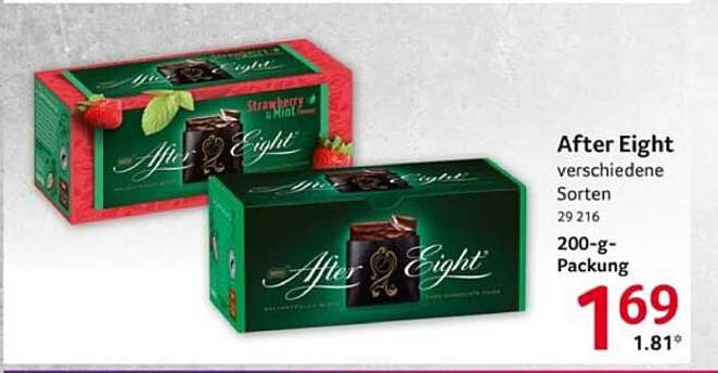 After Eight verschiedene Sorten 200-g-Packung