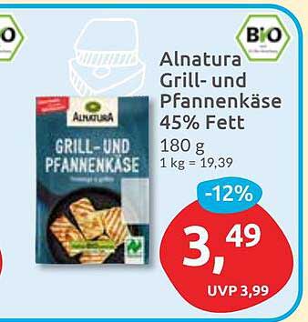 Alnatura Grill- und Pfannenkäse 45% Fett