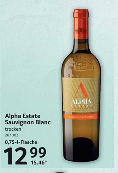 Alpha Estate Sauvignon Blanc trocken 0,75 l