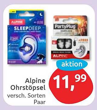 Alpine Ohrstöpsel - verschiedene Sorten im Paar