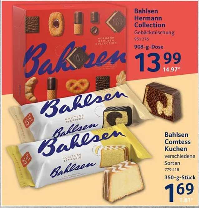 Bahlsen Hermann Collection Gebäckmischung und Bahlsen Contess Kuchen