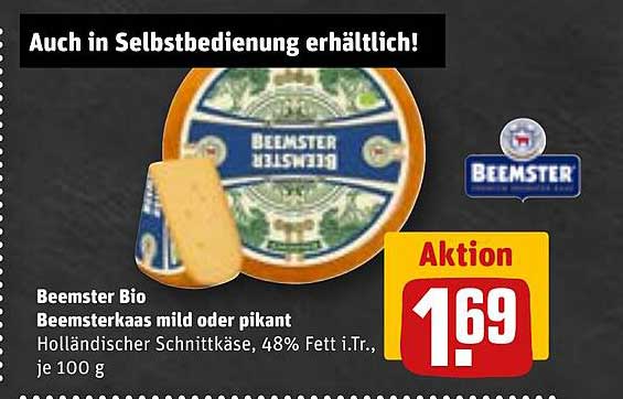 Beemster Bio Beemsterkaas mild oder pikant - 48% Fett i.Tr., je 100 g
