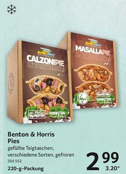 Benton & Horris Pies - gefüllte Teigtaschen, verschiedene Sorten
