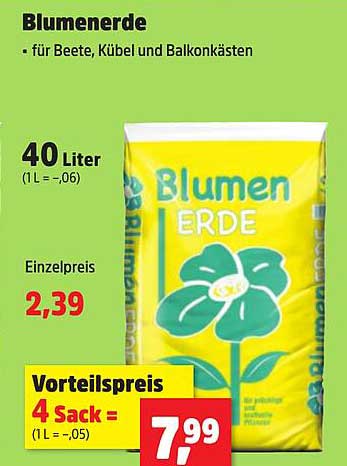 Blumenerde für Beete, Kübel und Balkonkästen - 40 Liter