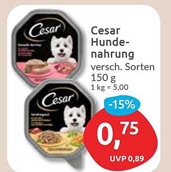 Cesar Hundenahrung verschiedene Sorten 150 g
