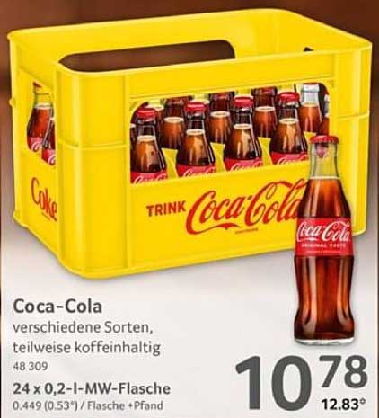 Coca-Cola Kasten (24 x 0,2-l-MW-Flasche) für nur 10,78 €