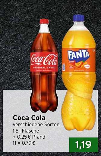 Coca Cola und Fanta 1,5L Flasche
