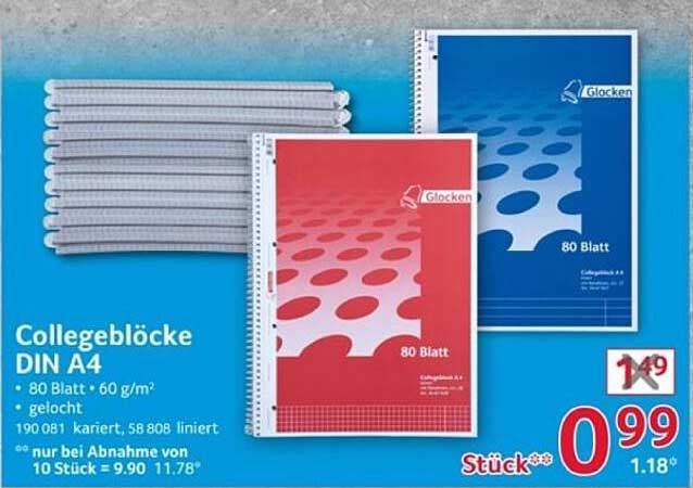 Collegeblöcke DIN A4