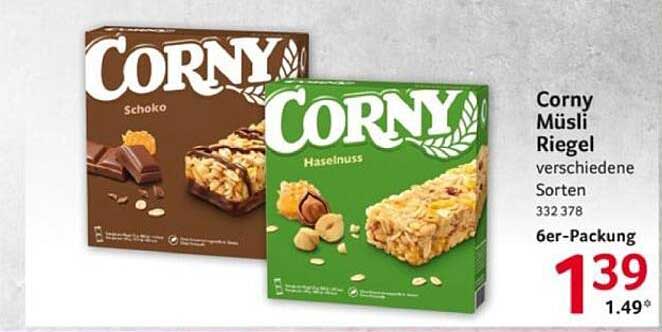 Corny Müsliriegel verschiedene Sorten 6er-Packung