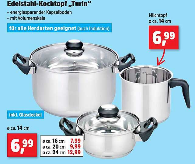 Edelstahl-Kochtopf „Turin“
