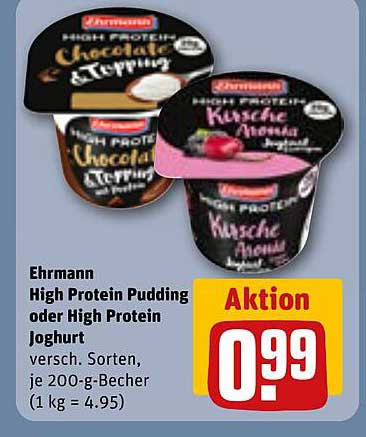 Ehrmann High Protein Pudding oder High Protein Joghurt