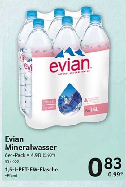 Evian Mineralwasser 6er-Pack