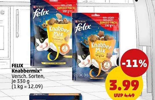 FELIX Knabbermix 330 g - Verschiedene Sorten
