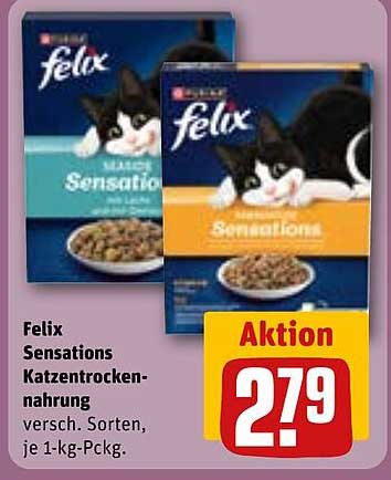 Felix Sensations Katzen-Trockennahrung 1-kg-Pckg.
