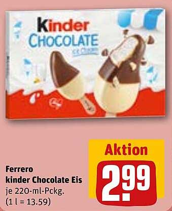 Ferrero kinder Chocolate Eis je 220-ml-Pckg.