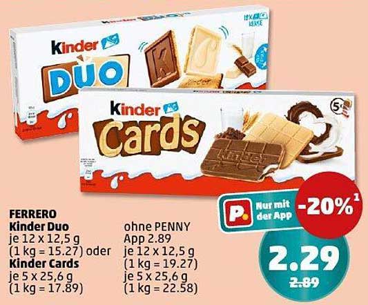 Ferrero Kinder Duo & Kinder Cards – Der süße Genuss!