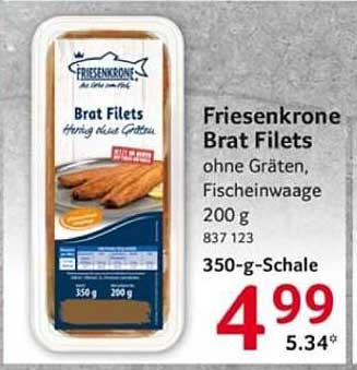 Friesenkrone Brat Filets ohne Gräten, Fischienwaage 200 g