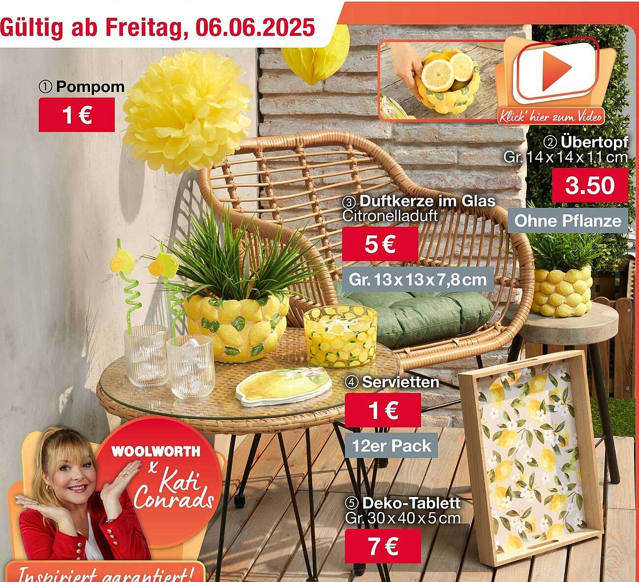 Fröhlicher Sommer: Duftkerze im Glas Citronella Duft für nur 5 €