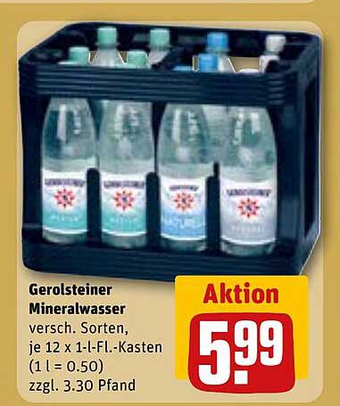 Gerolsteiner Mineralwasser - vielfältige Sorten im Aktionsangebot
