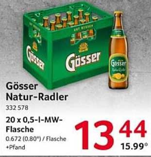Gösser Natur-Radler 20 x 0,5 l-MW-Flasche