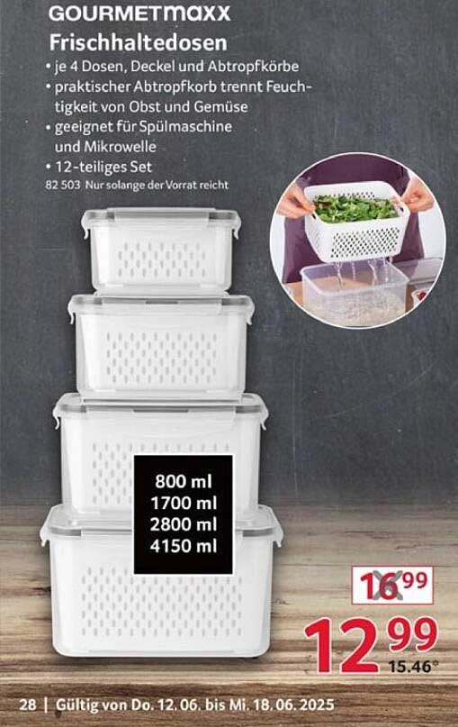 GOURMETMAXX Frischhaltedosen 12-teiliges Set