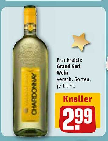 Grand Sud Wein – 1-Liter-Flasche zur Erfrischung