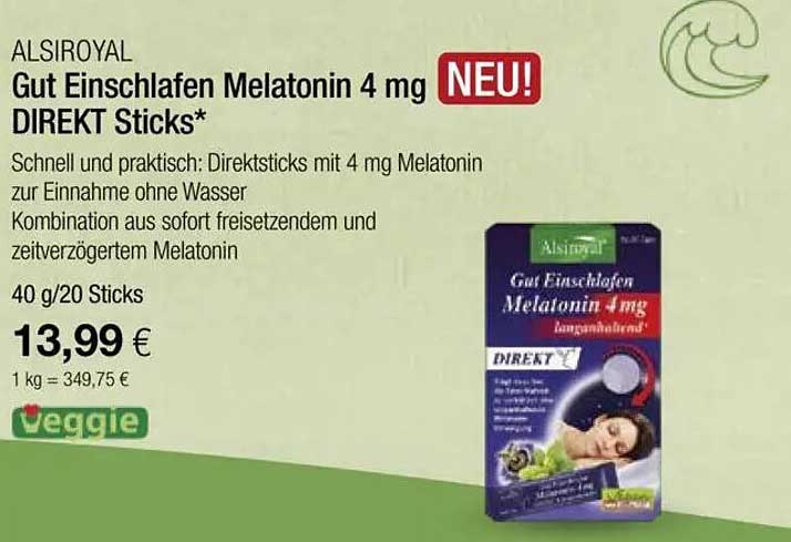 Gut Einschlafen Melatonin 4 mg DIREKT Sticks