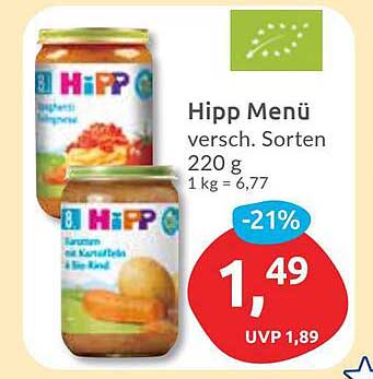 Hipp Menü verschiedene Sorten 220 g