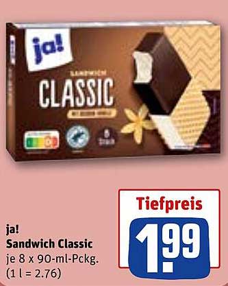 ja! Sandwich Classic 8 x 90-ml-Pckg.