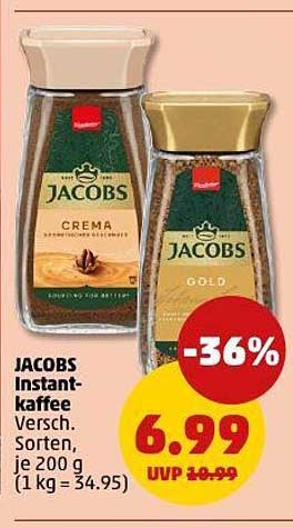 JACOBS Instantkaffee 200 g (Crema & Gold)