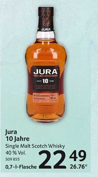 Jura 10 Jahre Single Malt Scotch Whisky 0,7 l