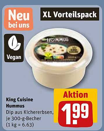 King Cuisine Hummus im XL Vorteilspack