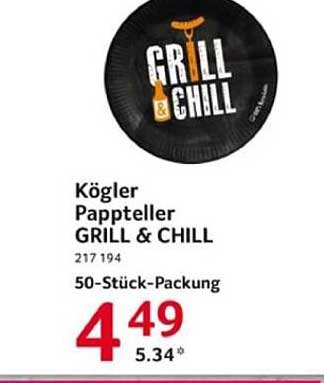 Kögler Pappteller GRILL & CHILL 50-Stück-Packung
