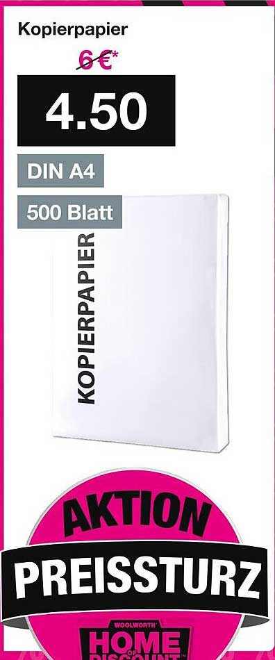 Kopierpapier DIN A4 - 500 Blatt zum Aktionspreis
