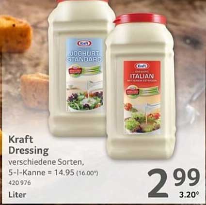 Kraft Dressing - verschiedene Sorten, 5-l-Kanne