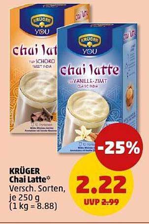 KRÜGER Chai Latte Versch. Sorten, je 250 g