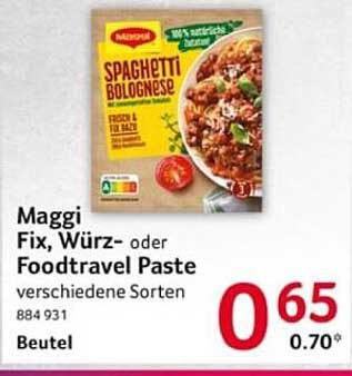 Maggi Fix, Würz- oder Foodtravel Paste - Spaghetti Bolognese