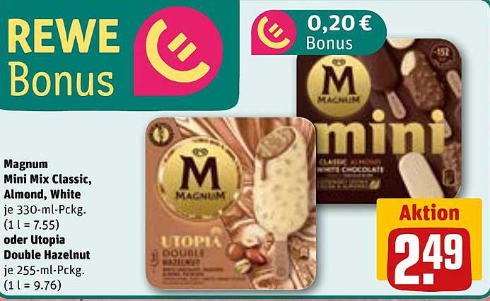 Magnum Mini Mix Classic, Almond, White oder Utopia Double Hazelnut