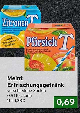 Meint Erfrischungsgetränk verschiedene Sorten