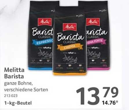 Melitta Barista ganze Bohne, verschiedene Sorten 1-kg-Beutel