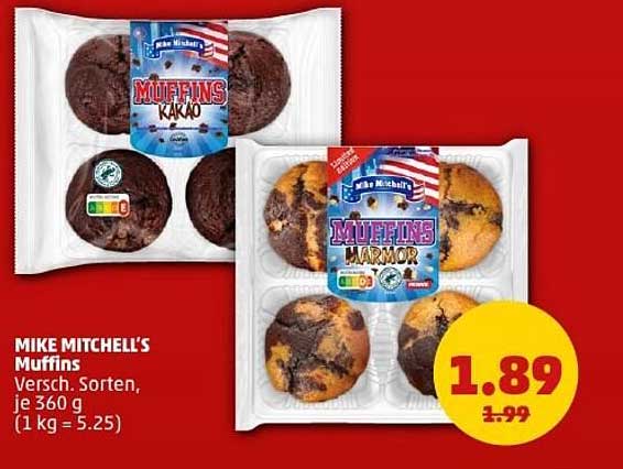 MIKE MITCHELL'S Muffins, Versch. Sorten, je 360 g