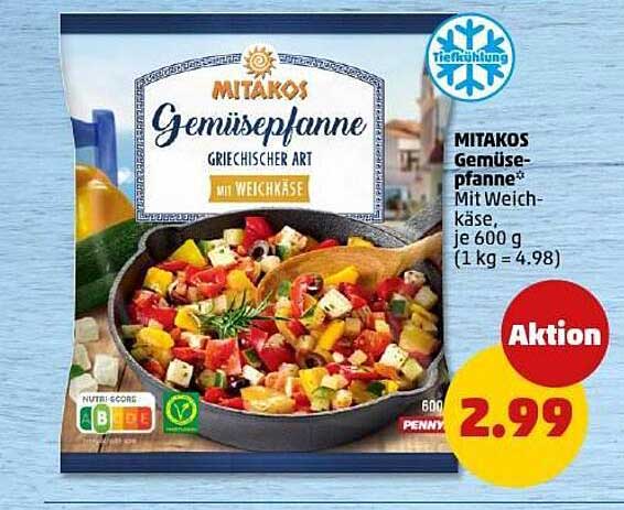 MITAKOS Gemüsepfanne Griechischer Art mit Weichkäse, je 600 g