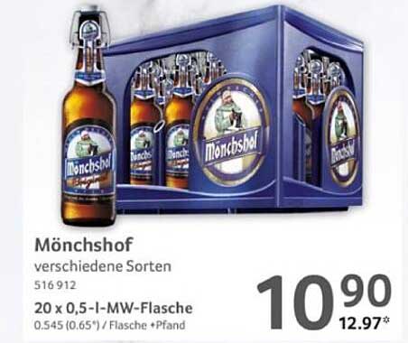 Mönchshof Bierkasten 20 x 0,5 l