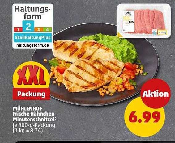 MÜHLENHOF Frische Hähnchen-Minutensteaks 800 g