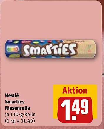 Nestlé Smarties Riesenrolle – je 130-g-Rolle