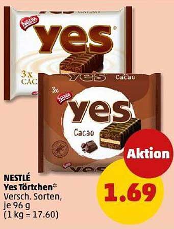 NESTLÉ Yes Törtchen – Verschiedene Sorten, je 96 g
