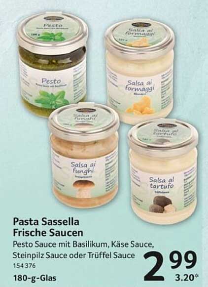 Pasta Sassella Frische Saucen – Pesto, Käse, Steinpilz und Trüffel