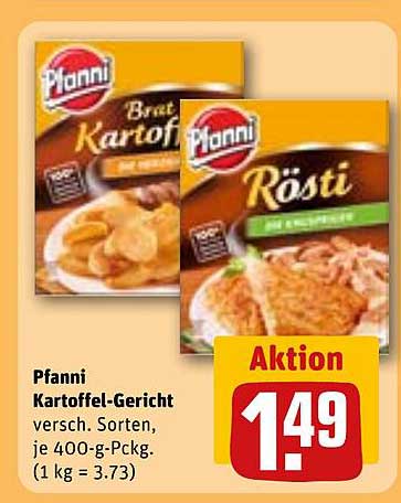 Pfanni Kartoffel-Gericht versch. Sorten, je 400-g-Pckg.