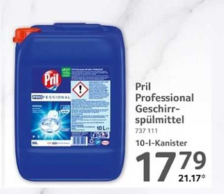 Pril Professional Geschirrspülmittel 10-I-Kanister