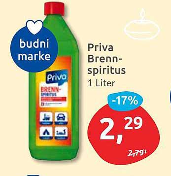 Priva Brenn-spiritus 1 Liter